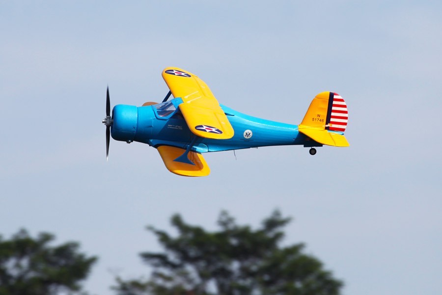 Airplanes, FMS 1100MM STAGGERWING-BLUE PNP