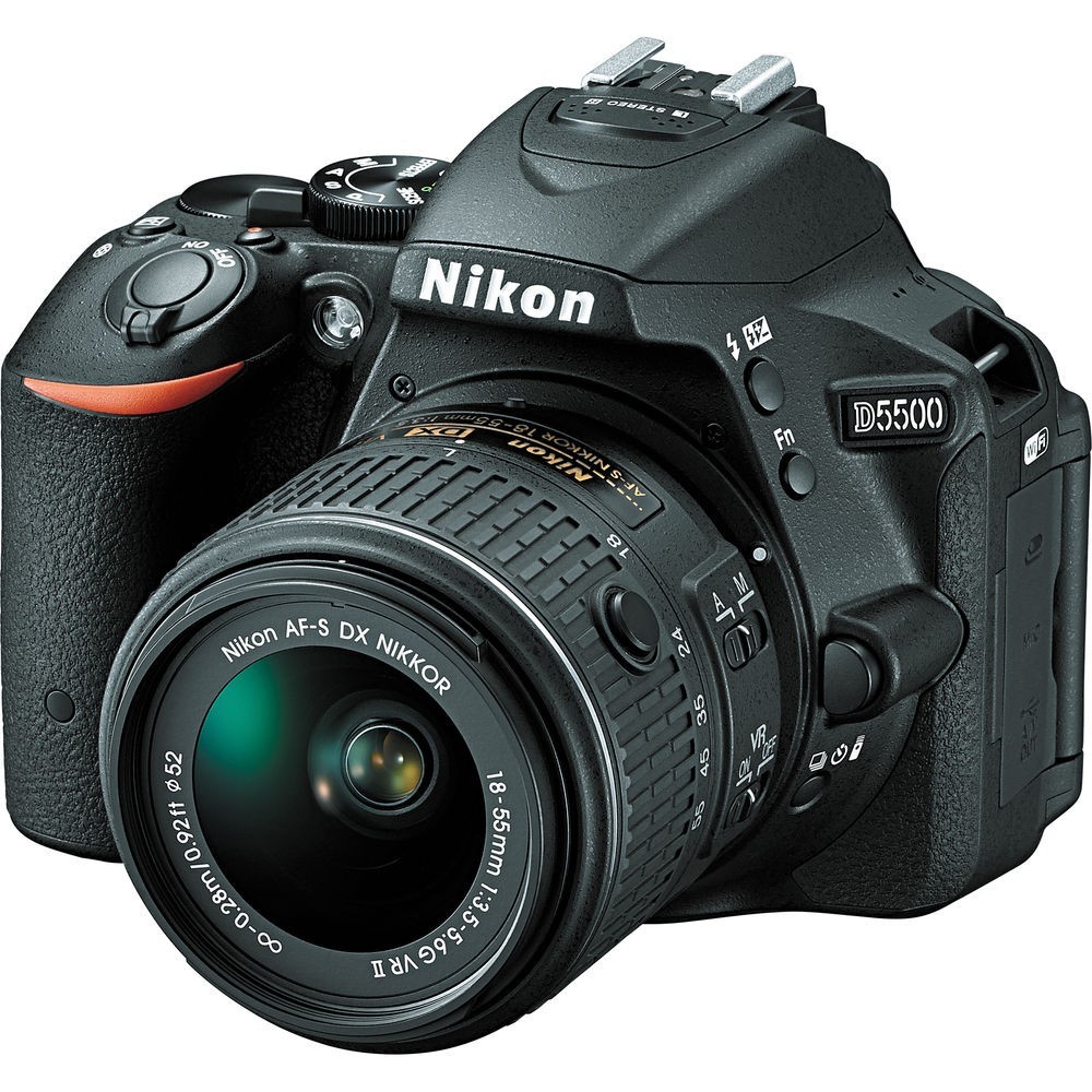 Nikon D5500 DSLR Camera with 18-55mm Lens + Nikon Tumbler + Bag + 16GB Memory Card (VBK440XM)