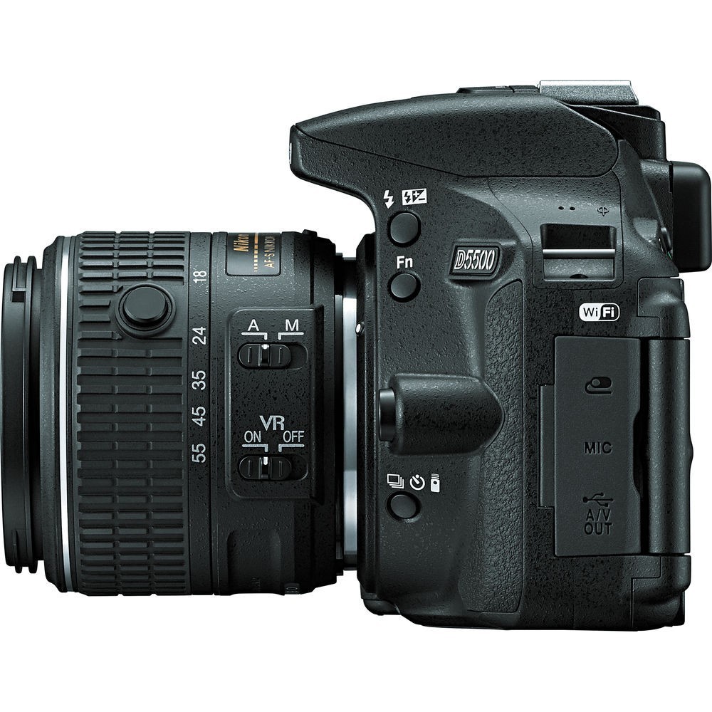Nikon D5500 DSLR Camera with 18-55mm Lens + Nikon Tumbler + Bag + 16GB Memory Card (VBK440XM)
